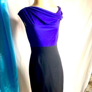 Chinese laundry Blue and black knee length flattering dress - size 4
